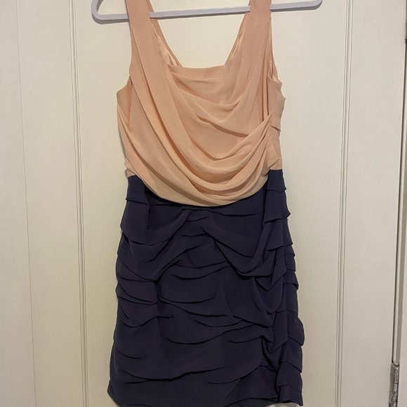 Express Color Block Chiffon Dress - Picture 4 of 5